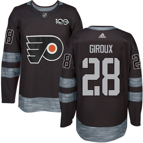 Adidas Flyers #28 Claude Giroux Black 1917-100th Anniversary Stitched NHL Jersey - Click Image to Close